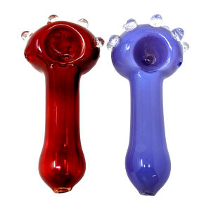 3.5" Assorted Color Multi Marble Head Spoon Hand Pipe - (Pack of 2) [ZD231]